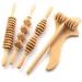 Mr.Woodware Massage device Set for Maderotherapy - 5 In 1 lymphatic drainage device Massage set made of wood for face neck legs body foot wellness - 5 pieces back massage device for ski cars