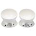 Prefurred Pet Elevated Cat Food Bowl Set. Two Elevated Cat Bowls, Cat Dishes for Food and Water. Porcelain Raised Cat Bowl, Small Pet Dog Bowl. Wide Tilted Cat Food Bowls. DINNER/DRINKS