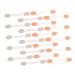 Didiseaon 50pcs Two-color Eyeshadow Brush Eyeshadow Stick Face Sponge for Makeup Eye Makeup Tool
