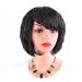 Pin Chu Black Crochet Box Braided Synthetic Wigs with Box Braid Wig Hair Extension for Women