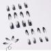 24 Pieces Butterfly Black Coffin Ballerina Press-On Nails - Long French Acrylic Nail Tips for Women & Girls - Buy Online on GoSupps.com