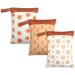 Muslong 3 pieces of diaper pocket wetbag reusable cloth diapers nast pockets for on the go diaper bag Wetbag diaper bags for babies diapers dirty clothing and other accessories (sunny)