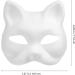Pretyzoom 10-Piece Cat Mask Set - DIY White Cat Therian Masks for Halloween & Masquerade Cosplay - Buy Online on GoSupps.com