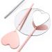 Stainless Steel Heart Shaped Lash Mirror | Long Handle Eyelash Extensions Professional Tool - Pink - Buy Online on GoSupps.com