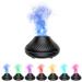 Lomug aroma diffuse flame 130ml aroma diffuser for essential oils flames fragrance oil diffuse humidifier 7 colors led aromatherapy diffuse flame effect at home yoga bedroom black