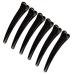 6 Pcs Hair Sectioning Clips Plastic Hairdresser Clips Hair Hairdressing Styling Clips for Styling of All Hair Types Black 6 Count (Pack of 1)