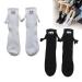 ROJADA Magnetic Hand Holding Socks Funny Magnetic Suction 3D Doll Couple Socks Mid Tube Novelty Socks Funny Gifts for Couples Lovers Friends and Parents (C)