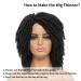 Dreadlock Synthetic Braiding Short Wig | Crochet Twist Braids Afro Curly Wig for Black Women | 6 inch 1B Color - Buy Online on GoSupps.com