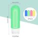 Skycase Travel Bottles for Toiletries - 4 PCS Leak Proof 3 oz Silicone Bags - Refillable Liquid Accessories for Shampoo & Conditioner - Yellow Blue Pink Green - Buy Online on GoSupps.com