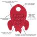 Poppies Red Rocket BPA-Free Silicone Suction Teether & Bath Toy - Buy Online on GoSupps.com
