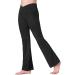 Ewedoos Girls Flare Yoga Pants with Pockets | Bell Bottoms Athletic Pants Black Large - Buy Online on GoSupps.com