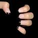 Black Lace French Tip Artificial Nails - 24 Medium-Short Reusable Gel Acrylic Manicure for DIY Style - Buy Online on GoSupps.com