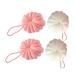 Beavorty 4pcs Pumpkin Bath Flowers Bath loofahs Cleaning sponges for Household use Bath tubs for Babies Shower Srubber Bath mesh Pouf Body sponges Cleaning Supplies Bath Shower loofah Ball