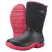 HISEA Women's Rubber Garden Boots Waterproof Insulated Yard Gardening Shoes Mid Height for Mud Working Outdoor 8 Black Dot