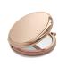 Portable Double-Sided Travel Pocket Mirror for Women - Soft Gold Metal Cosmetics Accessory - Buy Online on GoSupps.com