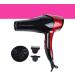 2000W Professional Hair Dryer with Nozzles Ionic Salon Powerful Hairdryer AC Motor Fast Blow Dryer with 3 Heat 2 Speed Low Noise Hairdryer Powerful Quick Drying for Home and Salon Red Small Gift - Buy Online on GoSupps.com