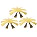 Easy French Smile Cut Line Edge Nail Cutter Acrylic Easy French Smile Cut V Line Tips Manicure Edge Trimmer Almond Shape Pro 9 Size Nail Art Template Tool (3Pcs - Gold)