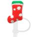 CHENZILIN Drinking Straws 4Pcs Soft Silicone Straw Covers Dustproof Drinking Straw Caps Straw Toppers Christmas Cartoon Straw Cover Caps Ornament - Buy Online on GoSupps.com