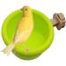 Multi-Function Caged Bird Bath Bird Cage Parrot Supplies Bathing Tub for Canary Finch Budgerigar Perch Stand(4.5")