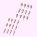 QINGGE Stiletto Press on Nails - French White Flower Design with Rhinestones - Medium Size False Nails for Women - Buy Online on GoSupps.com