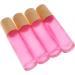 10pcs 10ml Glass Essential Oil Roller Bottles with Stainless Steel Balls and Wooden Lids - Perfect for Aromatherapy | International Shipping Available - Buy Online on GoSupps.com