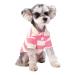 Polo shirt for small dogs two-legged strip shirt puppy costume summer t shirt fashionable clothing for bichon French bull dog dog shirt striped dog shirt breathable pink 2x large
