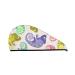Colorful Pattern with Cute Chameleons Microfiber Hair Towel Soft Super Absorbent Hair Towel Wrap for Women Coral Velvet Quick Dry Hair Cap for Long Curly and Thick Hair