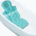 Full Body Bath Pillow - Ergonomic Shape with 10 Powerful Suction Cups - Cushioned Headrest for Neck and Back Support - Comfort in Shower  Tub  and Jacuzzi (Blue with Suction)
