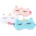 Beaupretty 2pcs Night Eyeshade Soft Plush Eye Mask for Adults & Kids | Funny Animal Eye Covers in Sky Blue - Buy Online on GoSupps.com