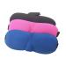 Soft Microfiber Cloth Eye Sleep Mask 3 Pack Relieve Stress Eye Blindfold Cover for Children Adult Soft Plush Eyeshade Sleeping Mask for Plane Travel Yoga Office Snap (Rose Red Blue Black)