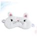 minkissy Cat Design Sleeping Mask Soft Breathable Eye Mask For Night Naps Work Comfortable Elastic Band 195*95cm white - Buy Online on GoSupps.com