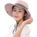 UPF 50+ Waterproof Pink Sun Hat for Women - Wide Brim UV Protection Bucket Boonie Hat - Buy Online on GoSupps.com