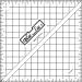 Bloc Loc Half Square Triangle Multiple-Sized 6-1/2" Quilting Ruler with Grid Lines 6 1/2 inch
