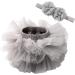 YONKINY Tutu Skirt Newborn Baby Photography Prop Set - Princess Tulle Skirt & Headband for Birthday Shoot - 6 Months, Gray - Buy Online on GoSupps.com