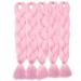 SEGO 5 Packs Braid Extensions - 24 Inch Crochet Afro Synthetic Hair in Pink | Premium Braiding Hair for Stylish Looks - Buy Online on GoSupps.com