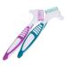 Tovinanna 2 piece of prosthesis cleaning brush prosthesis cleaning toothbrush retainer brush travel toothbrush double -sided prosthetic toothbrush prosthesis toothbrush toothbrush for