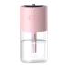 Tabletop Humidifier - 280ml Facial Mister Desk Personal Air Humidifier - Rechargeable Cool Mist Humidifiers with Starry Projector Personal Desktop Humidifier for Bedroom Nightstand Pink