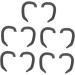 ULTECHNOVO 20 Pairs Newborn Ear Protectors - Silicone Ear Corrector Sticker Holders for Masks - Ear Savers for Protruding Ears - Black (4.4x3.6x0.4cm) - Buy Online on GoSupps.com