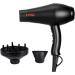 MHU 2nd Generation Pro Salon 1875W Fast Drying Hair Dryer Low Noise Ionic Ceramic Blow Dryer 2 Speed and 3 Heat Settings Ac Infrared Heat with Concentrator & Diffuser Black - Buy Online on GoSupps.com