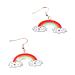 Feylie earrings acrylic trailer earrings for women light ear trailer cartoon fashion ear ornament for everyday life and casual dates rainbow/stars