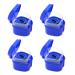 Epodmalx 4x dark blue prostheses suitcase prostheses cup with sieve prosthesis bath box Storage box for false teeth with a basket network container for travel