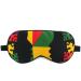 100% Silk Sleep Eye Mask Soft Eyeshade Jamaican Rasta Afro Caribbean Reggea Maya Strap for Sleeping Travel Work Naps Blocks Light(Rasta)