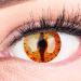 Colored fiery dragon contact lenses without strength with free contact lens container - strongly opaque and intense colors - Drogon cosplay lenses for Halloween Carnival 0.0 diopters 8.6 millimeters 14.00 millimeters 2