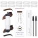 ibcccndc Dual-Color One Step Eyebrow Stamp Stencil Kit with 10 Reusable Eyebrow Stencils Long Lasting Waterproof Eyebrow Powder Natural Brown & Dark Brown