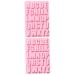 Ciieeo 2 Pcs 26 Alphabet Silicone Mold Ice Cube Decor Candle Molds Letter Fondant Silicone Molds for Soap Silicone Fondant Molds Silicone Baking Mold Chocolate Mold Alphabet Dessert Mold Pinkx2pcs 27.2X18.2X1.3CMx2pcs