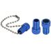 Flintronic brass adapter 3 pieces of bicycle valve adapter made of brass bicycle auto-style valve adapter valve adapter bicycle auto-style with sealing ring blue blue-3 piece