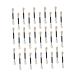Didiseaon 50pcs Makeup Tools Aluminum Portable Dual Sides Daily Stick Beauty Shadow Eyeshadow Women Sponge 7.5X0.5cm As Shown