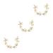 FRCOLOR 3 Pieces Handmade Pearl Comb Headpiece for the Bride Pearl Hair Pin Hair Clips Hair Clip Tiara Wedding Decoration Headpiece Hair Accessories for the Bride Leaf
