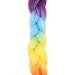 24 Jumbo Braids Extensions - Kanecalon Synthetic Crochet Hair - Afro Box Braiding in Purple Blue Yellow & Orange - 60cm - 1 Bundle - Buy Online on GoSupps.com