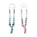 2pcs Baby Chew Necklace for Mom to Wear Baby Teething Necklace Sensory Chew Necklaces Feather Pendants for Kids Adults Autism ADHD  Anxiety or Other Special Needs Birthday Christmas Gift(Blue-2)